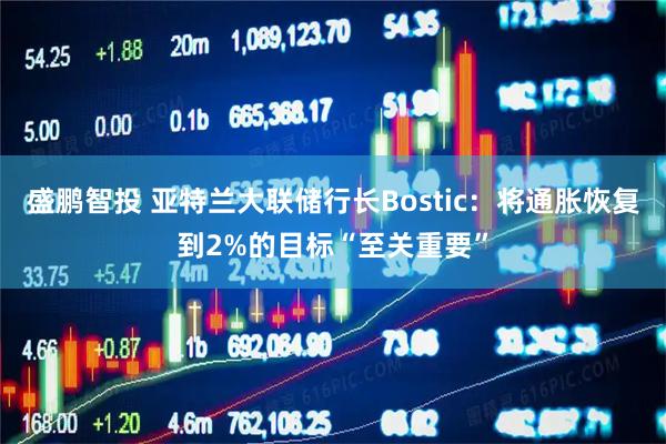 盛鹏智投 亚特兰大联储行长Bostic：将通胀恢复到2%的目标“至关重要”